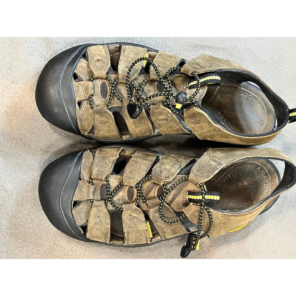 Keen Mens 11.5 Newport Sandals Leather Waterproof Brown Hiking Closed Toe - Picture 8 of 9